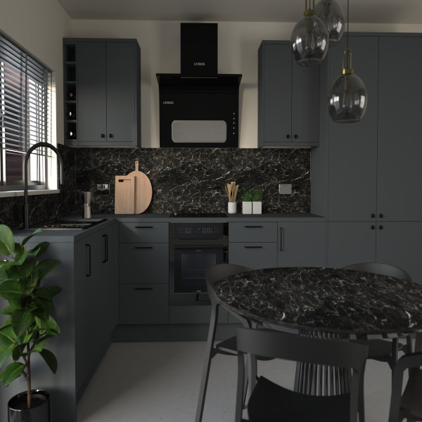 *fotografija kuhinje preuzeta sa stranice https://www.decorativepanels.co.uk/swatches/item/gaslit-alley-L-REH-2459NOIR
