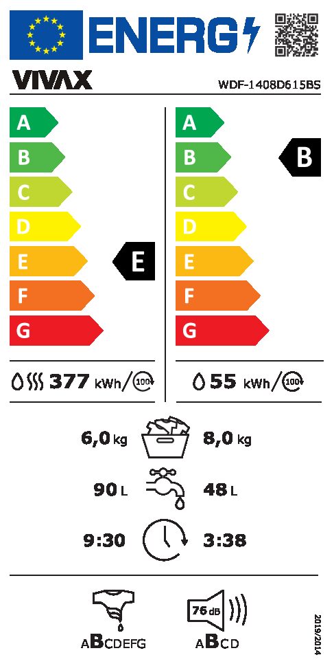 VIVAX perilica-sušilica rublja WDF-1408D616BS - Slika 7