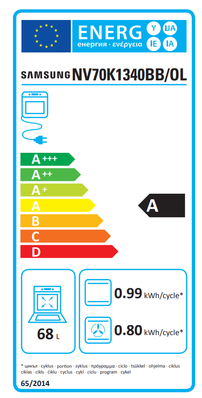 SAMSUNG ugradbena pećnica s dvostrukim ventilatorom NV70K1340BB/OL - Slika 10