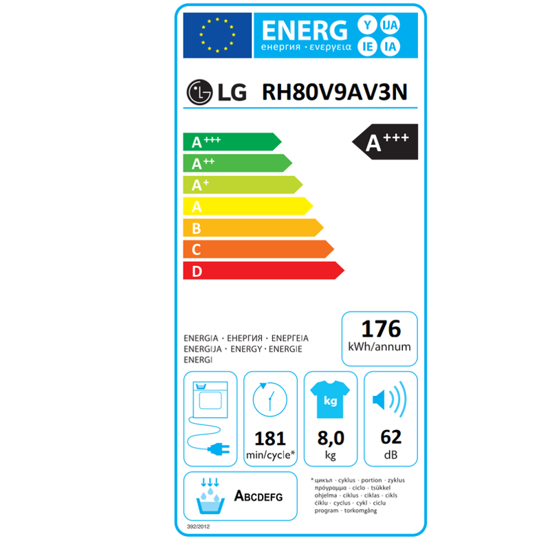 LG sušilica rublja DUAL Inverter Heat Pump 8kg RH80V9AV3N - Slika 10