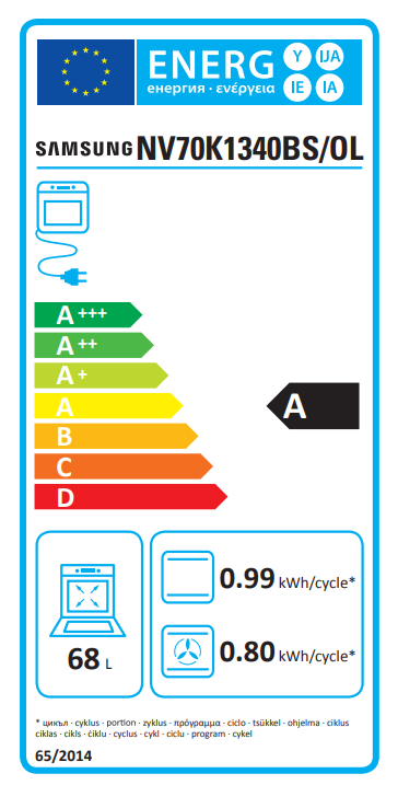 SAMSUNG ugradbena pećnica s dvostrukim ventilatorom NV70K1340BS/OL - Slika 11