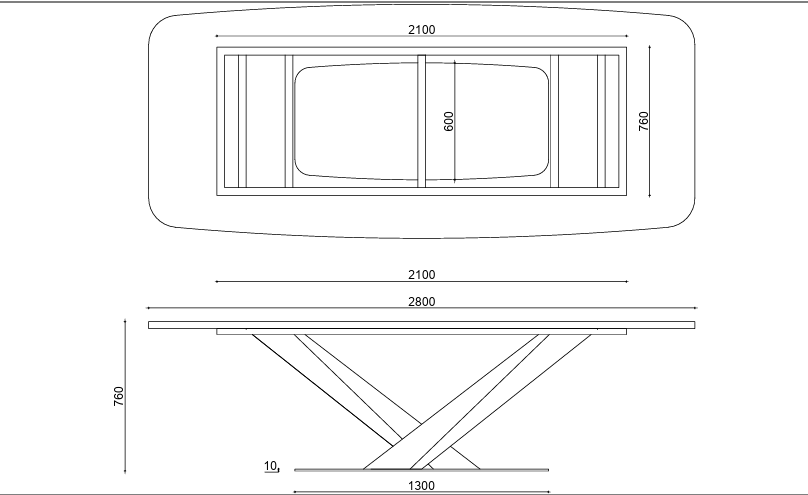 Metalna konstrukcija stola model 3DV - Slika 6